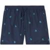 Man’s Embroidered Turtle Swim Trunks(Blue – Tartarughe Blu Intenso)