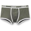 Man’s Ribbed Superior Cotton Boxers(Green – Verde Timo/Bianco)