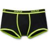 Man’s Superior Cotton Boxers with Logo(Black – Black/Neon Yellow)
