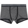Man’s Superior Cotton Boxers with Logo(Black – Graphite Grey Blend/Black)