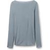 Woman’s Boat Neck Modal Cashmere Ultralight Top(Blue – Ash Blue)