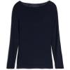 Woman’s Boat Neck Modal Cashmere Ultralight Top(Blue – Intense Blue)