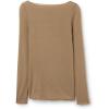 Woman’s Boat Neck Modal Cashmere Ultralight Top(Brown – Toffee Brown)