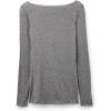 Woman’s Boat Neck Modal Cashmere Ultralight Top(Grey – Medium Grey Mel)