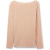 Woman’s Boat Neck Modal Cashmere Ultralight Top(Natural – Honey Soft Beige)