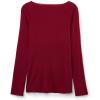 Woman’s Boat Neck Modal Cashmere Ultralight Top(Red – Vamp Red)