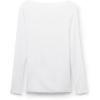 Woman’s Boat Neck Modal Cashmere Ultralight Top(White – White)