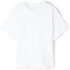 Woman’s Boxy Fit Short Sleeve Top in Cotton(White – White)