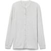 Woman’s Chic Comfort Long Sleeve Modal Button-Up Top(Grey – Grigio Perla Melange)