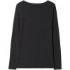 Woman’s Crewneck Top in Modal Light with Cashmere Lamé(Black – Black Lamé)