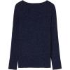 Woman’s Crewneck Top in Modal Light with Cashmere Lamé(Blue – Intense Blue Lamé)