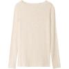 Woman’s Crewneck Top in Modal Light with Cashmere Lamé(Pale Pink – Off-white Lamé)