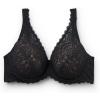 Woman’s Elena Lace Balconette Bra(Black – Black)