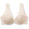 Woman’s Elena Lace Balconette Bra(Natural – Avorio Crema)