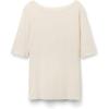Woman’s Fresh Bamboo Bateau Neck Top(Natural – Vanilla Ivory)