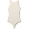 Woman’s Fresh Bamboo Tank Bodysuit(Natural – Vanilla Ivory)
