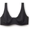 Woman’s Greta Comfort Lounge Balconette Bra in Ultralight Microfiber(Black – Black)