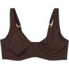 Woman’s Greta Comfort Lounge Balconette Bra in Ultralight Microfiber(Brown – Mocha Brown)