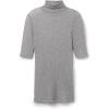 Woman’s High Collar Top in Ultranatural with Cashmere(Grey – Grey Melange)
