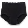 Woman’s High Rise Cotton and Lace Hipsters(Black – Black)