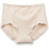 Woman’s High Rise Cotton and Lace Hipsters(Natural – Avorio Crema)