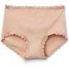 Woman’s High Rise Cotton and Lace Hipsters(Natural – Honey Soft Beige)