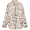 Woman’s Italian Rivera Linen and Cotton Shirt(Multicolor – Stampa La Riviera)