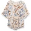 Woman’s Italian Riviera Fresh Bamboo Short Sleeve Top(Multicolor – Stampa La Riviera)