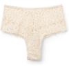 Woman’s Italian Riviera High Waist Hipster Brazilian(Ivory – Creamy Beige)