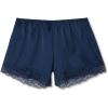 Woman’s Lace Trim Silk Shorts(Blue – Intense Blue)