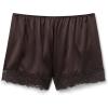 Woman’s Lace Trim Silk Shorts(Brown – Mocha Brown)