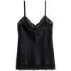 Woman’s Lace and Silk Top(Black – Black)
