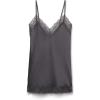 Woman’s Lace and Silk Top(Gray – Titanium Grey)