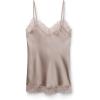 Woman’s Lace and Silk Top(Natural – Powder Beige)