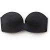 Woman’s Laura Bandeau Bra in Ultralight Microfiber(Black – Black)