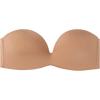 Woman’s Laura Bandeau Bra in Ultralight Microfiber(Natural – Marrone Cappuccino)