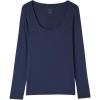 Woman’s Long Sleeve Scoop Neck Top in Micro-Modal(Blue – Intense Blue)