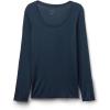 Woman’s Long Sleeve Scoop Neck Top in Ultralight Modal with Cashmere(Blue – Intense Blue)
