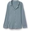 Woman’s Long-Sleeve Micromodal Pajama Top(Blue – Ash Blue)