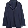 Woman’s Long-Sleeve Micromodal Pajama Top(Blue – Intense Blue)