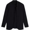 Woman’s Long-Sleeved Cotton Interlock Cardigan(Black – Black)