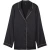 Woman’s Menswear Cut Silk Jacket(Black – Black)