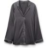 Woman’s Menswear Cut Silk Jacket(Gray – Titanium Grey)