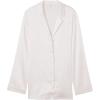 Woman’s Menswear Cut Silk Jacket(Ivory – Powder White)