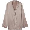 Woman’s Menswear Cut Silk Jacket(Natural – Powder Beige)