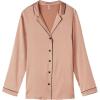 Woman’s Menswear Cut Silk Jacket(Natural – Satin Pink)