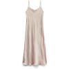 Woman’s Midi-Length Slip in Silk(Natural – Powder Beige)