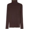 Woman’s Modal Cashmere Ultralight High-Neck Top(Brown – Brown)