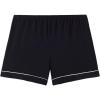 Woman’s Modal Shorts with Contrast Trim(Black – Black)
