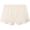 Woman’s Modal Shorts with Contrast Trim(Natural – Vanilla Ivory)